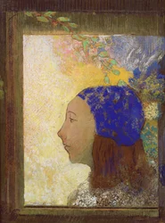Giovane ragazza con un berretto blu, dopo il 1890